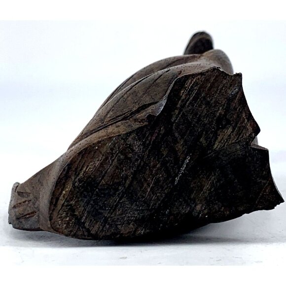 Wood Duck Bird Figurine Hand Carved Walnut 4" Tall - Picture 7 of 7